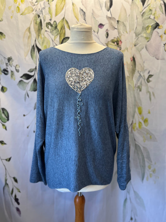 Balloon Heart Knit