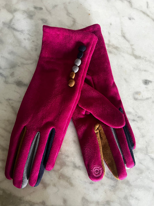 Button Detail Gloves