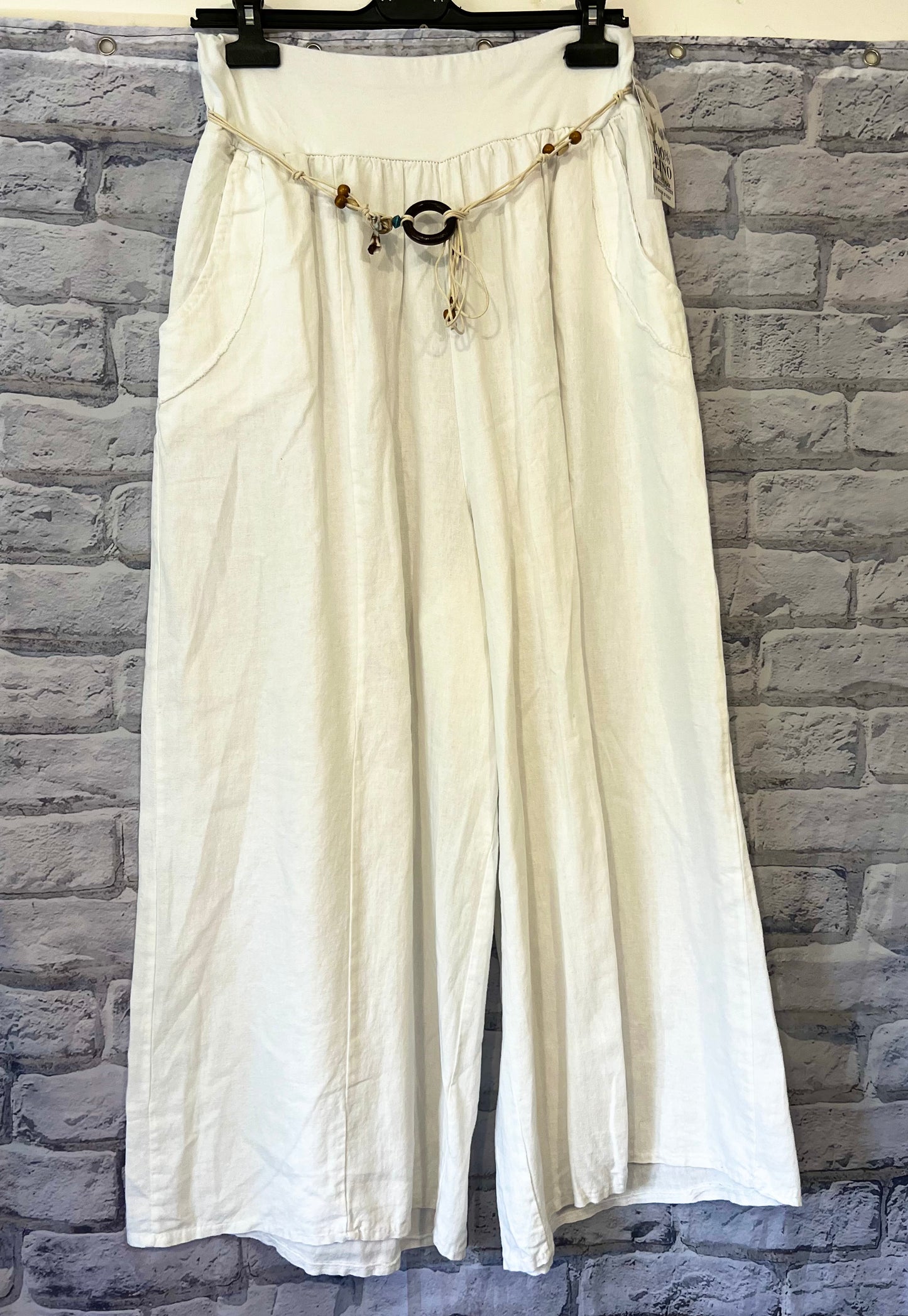 Wide Leg Linen Trousers