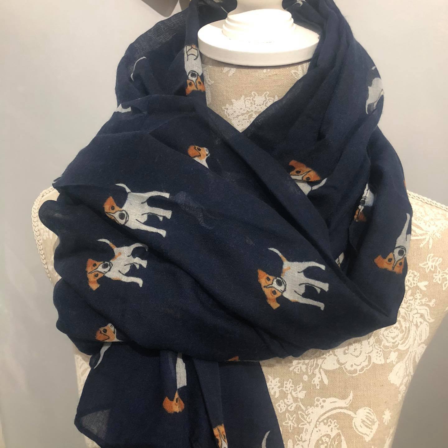 Jack Russell Print Scarf