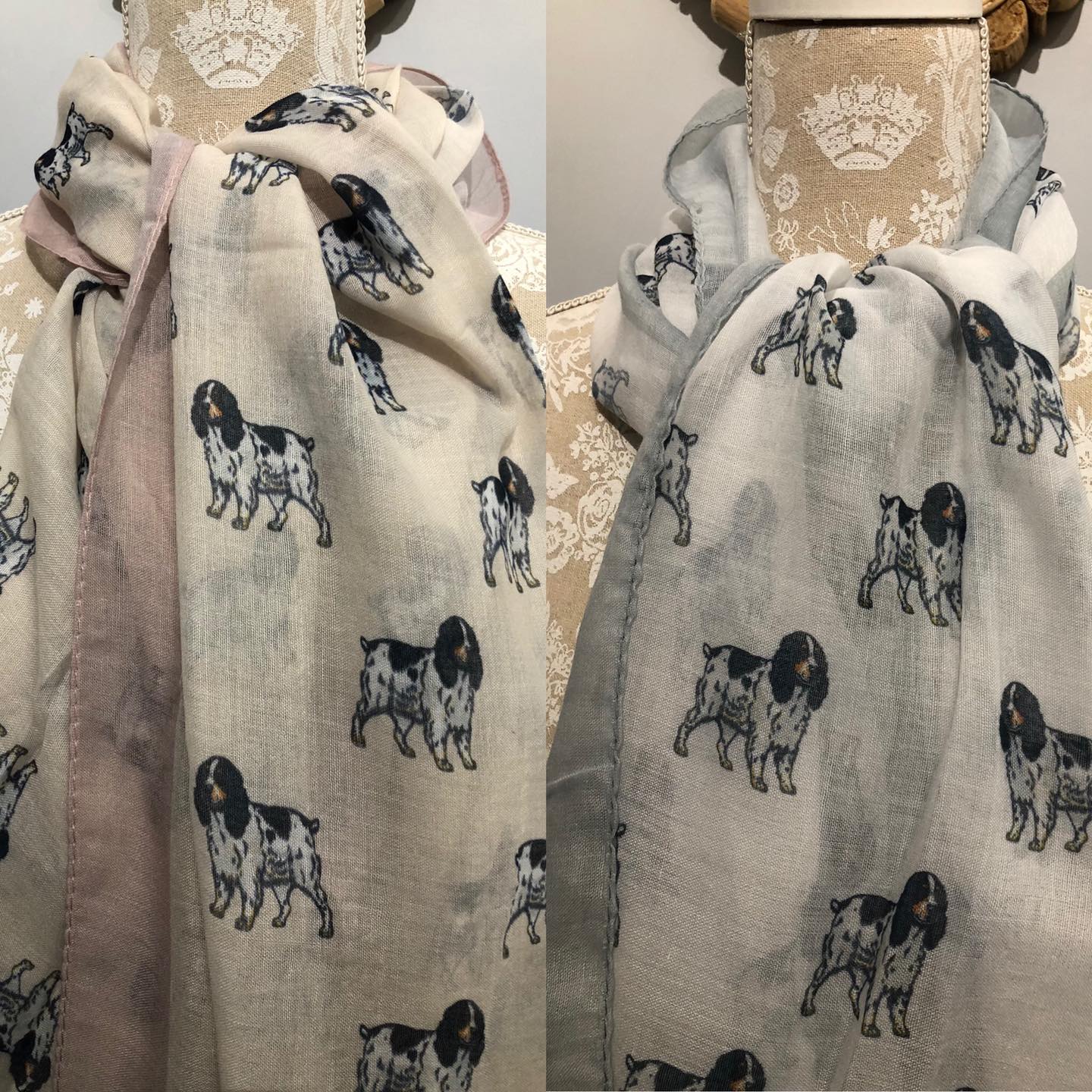 Cocker Spaniel Print Scarf