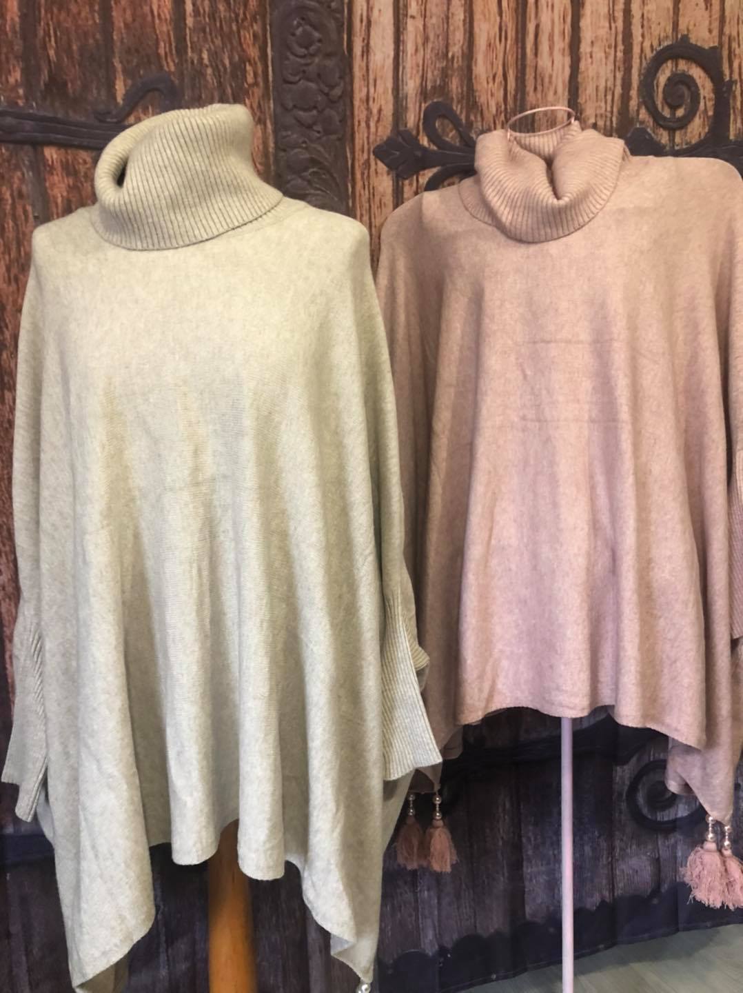 Cowl Neck Poncho Style Jumper