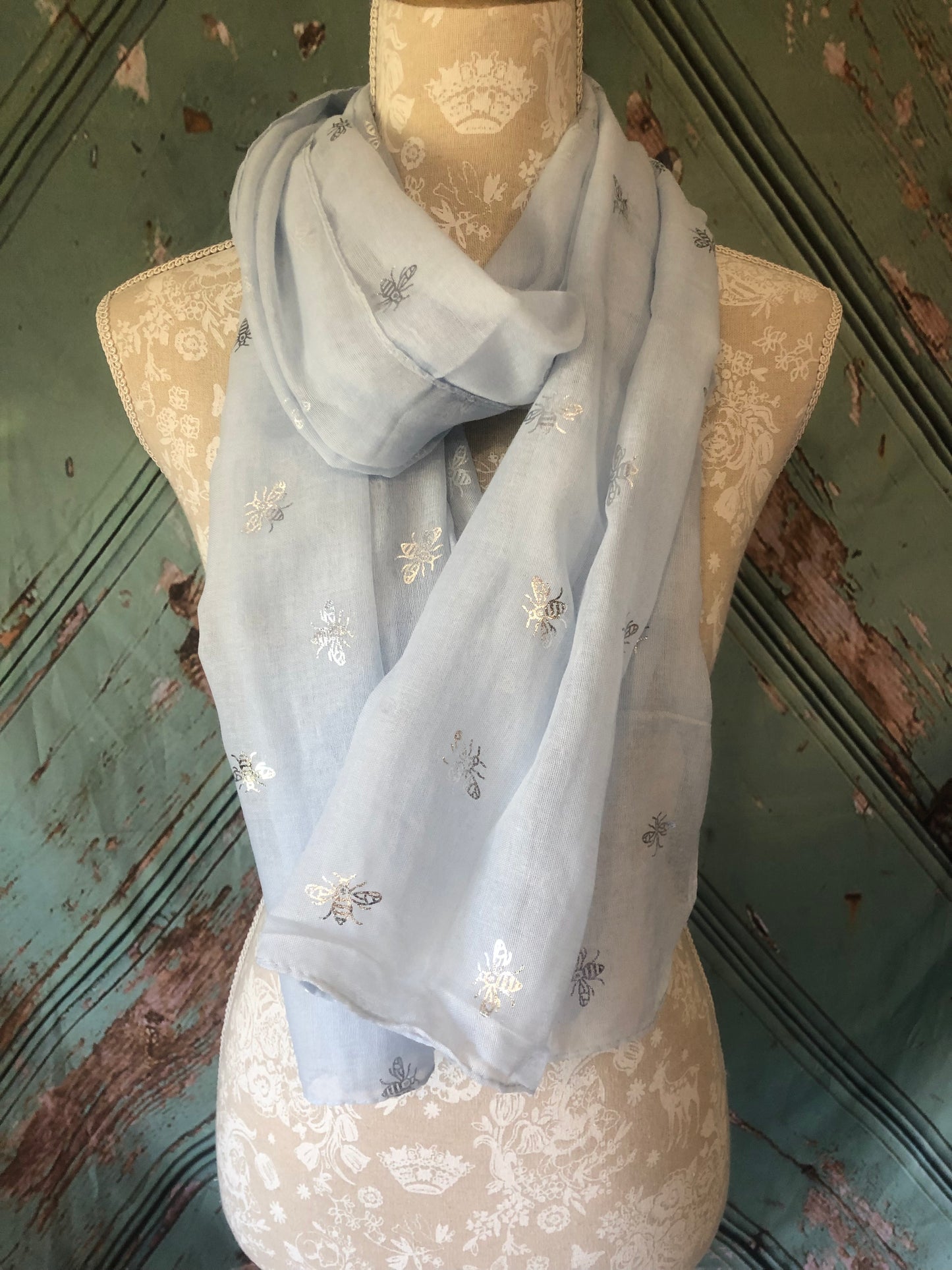 Silver Bees Scarf