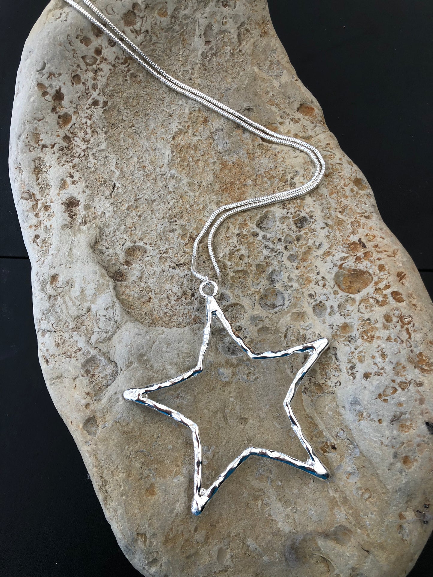 Open Star Long Necklace