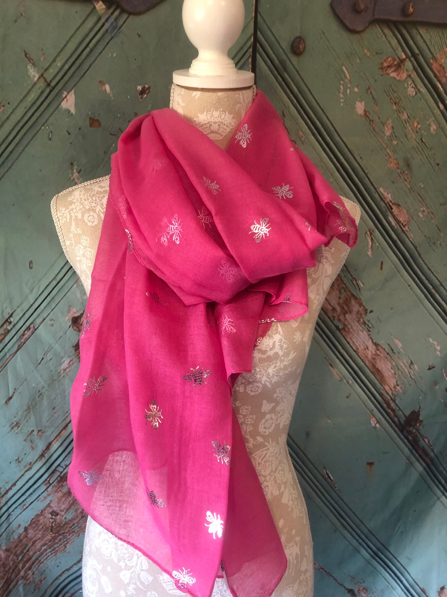 Silver Bees Scarf