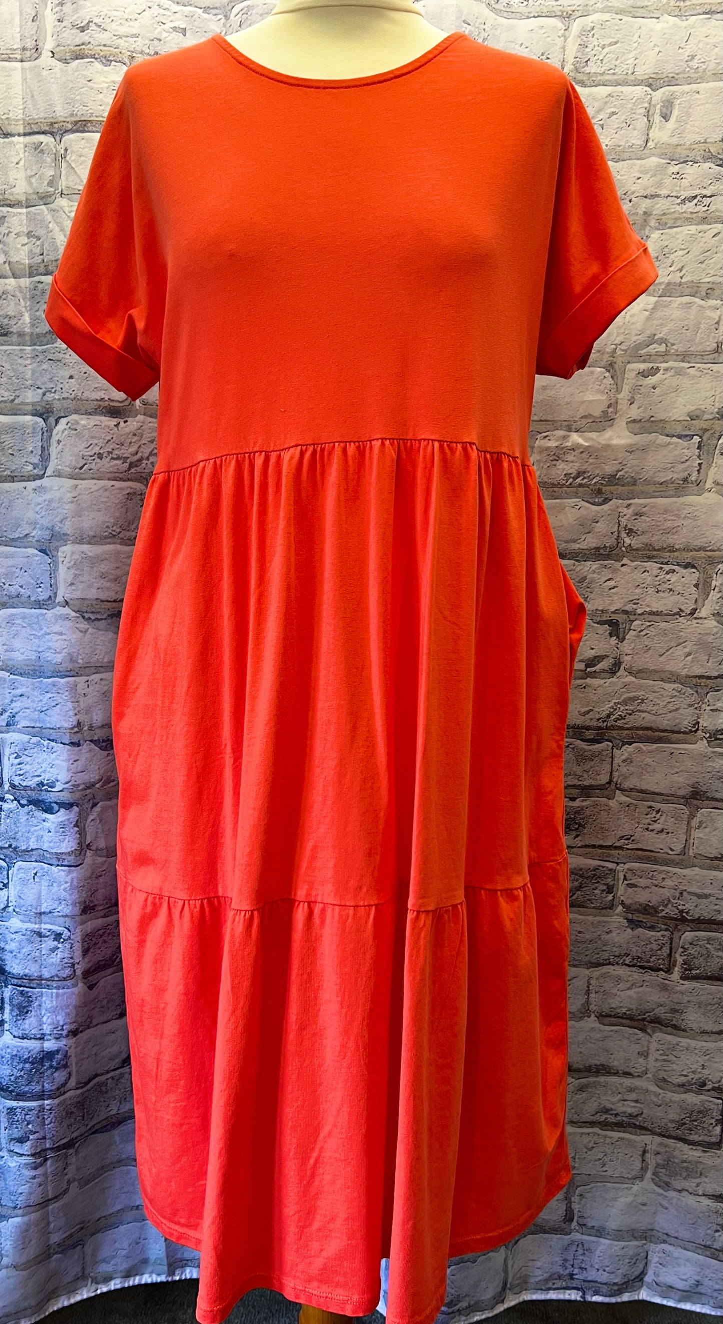 Tiered Jersey Dress